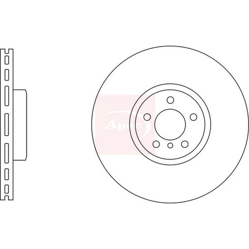 Apec 2 x Vented Front Brake Discs DSK3232