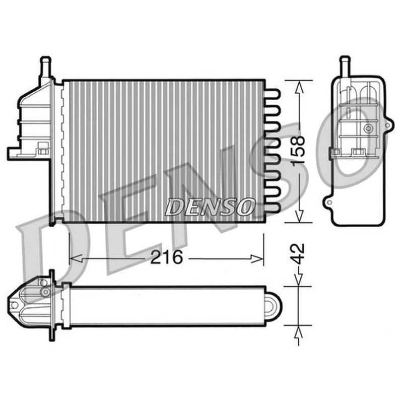 Denso Heater Matrix Core Heat Exchanger DRR09080