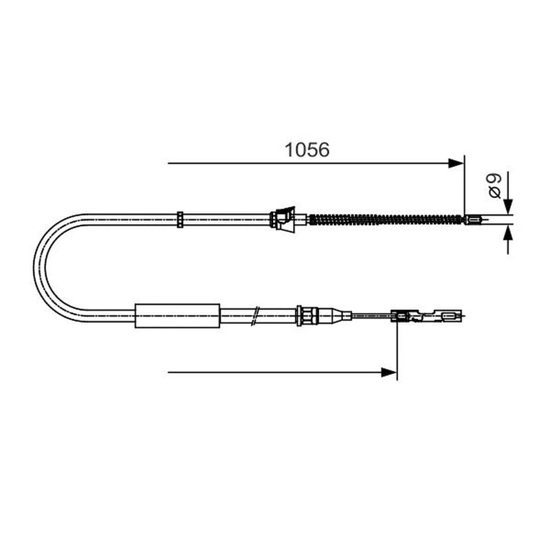 Bosch Handbrake Cable Left Rear 1 987 482 125