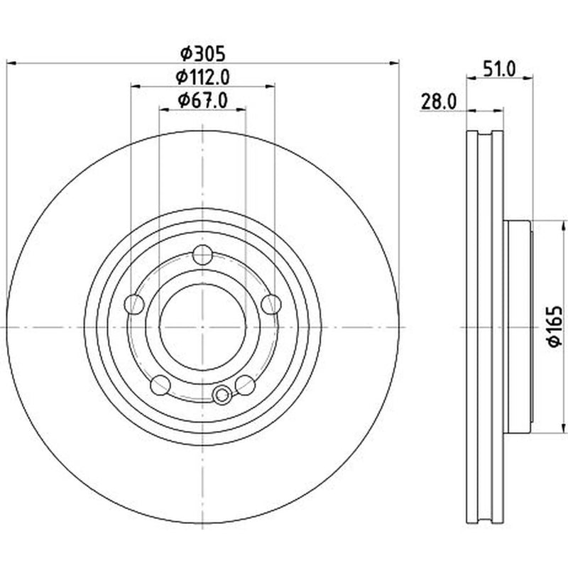 DON 2 x Internally Vented Front Brake Discs PCD20552
