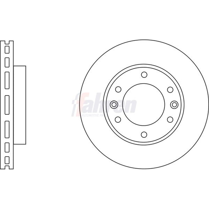 Fahren 2 x Vented Front Brake Discs FBD6531