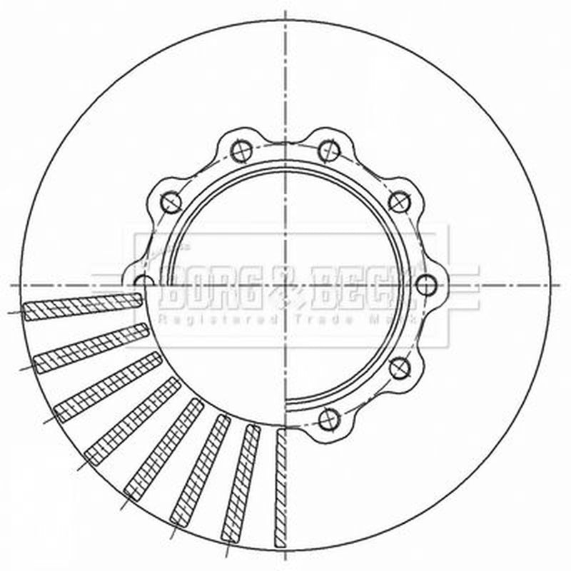 Borg & Beck 2 x Vented Front Brake Discs BBD32625
