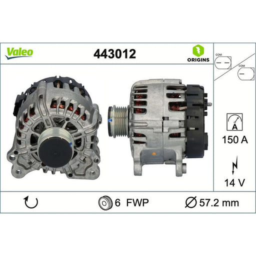 Valeo Car Alternator 12V 443012