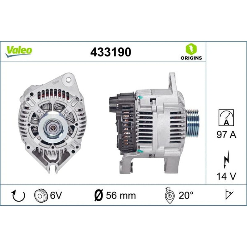 Valeo Car Alternator 12V 433190