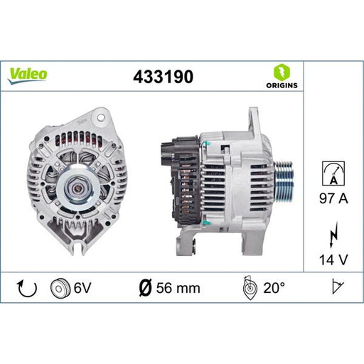 Valeo Car Alternator 12V 433190