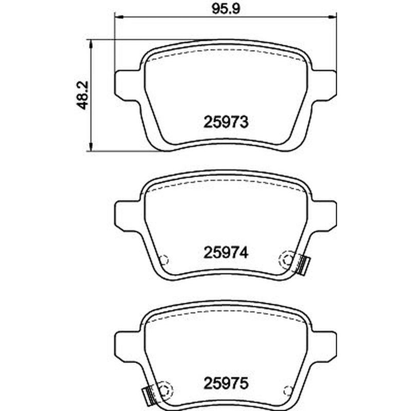 DON Rear Brake Pad Set PCP2009