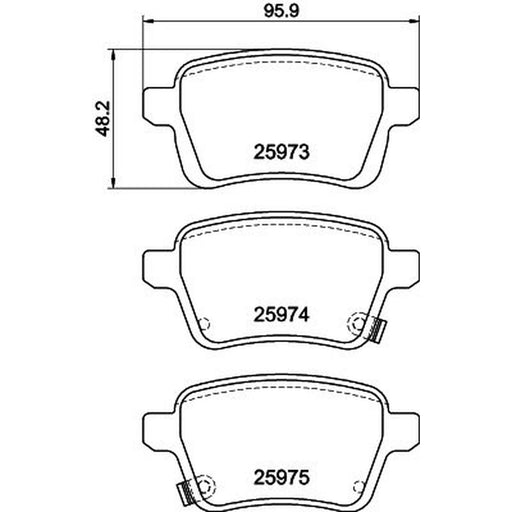 DON Rear Brake Pad Set PCP2009
