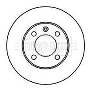 Borg & Beck 2 x Vented Front Brake Discs BBD4168