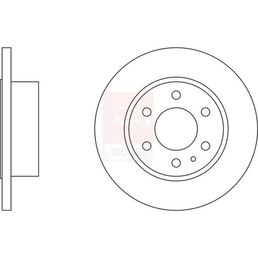 Apec 2 x Solid Rear Brake Discs SDK6514