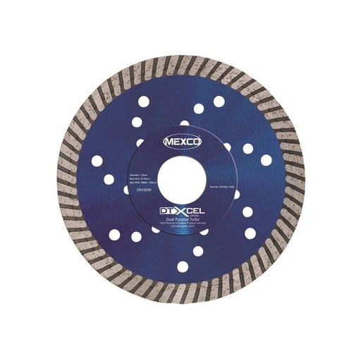 MEXCO XCEL Grade Dual Purpose Turbo Diamond Blade 115 x 22mm - DTXCEL11522