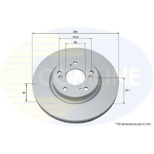 Comline 2 x Front Brake Discs ADC0572V