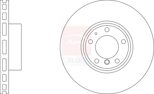 Apec 2 x Brake Disc Set Vented