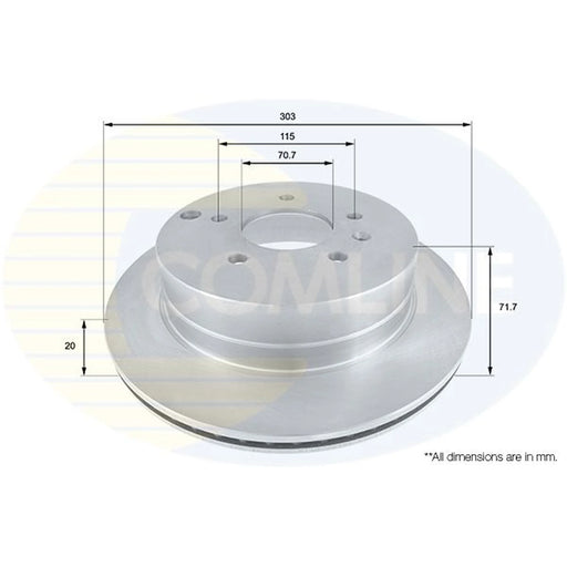 Comline 2 x Rear Brake Discs ADC1147V