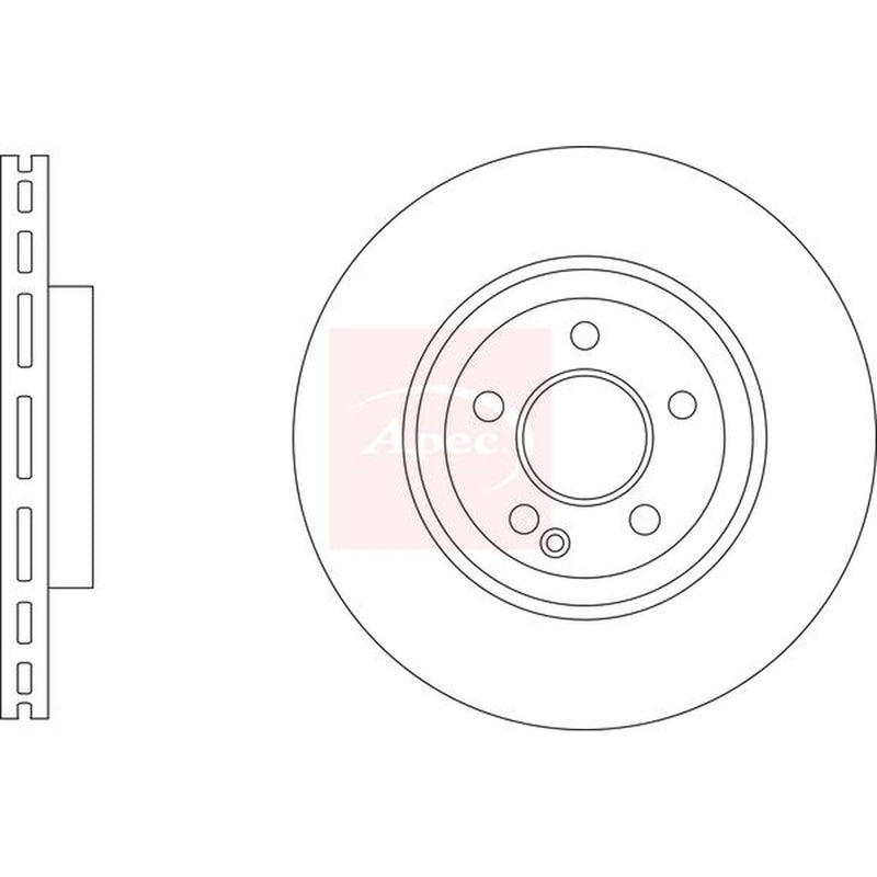 Apec 2 x Vented Front Brake Discs DSK3488