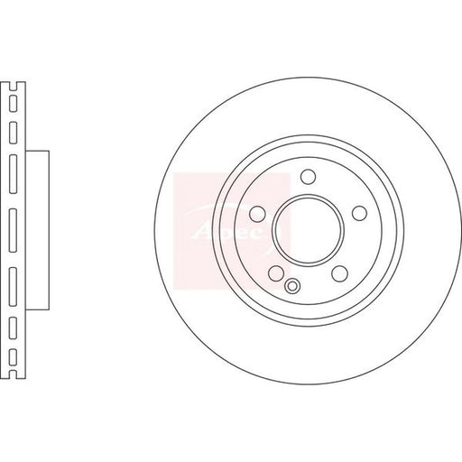 Apec 2 x Vented Front Brake Discs DSK3488