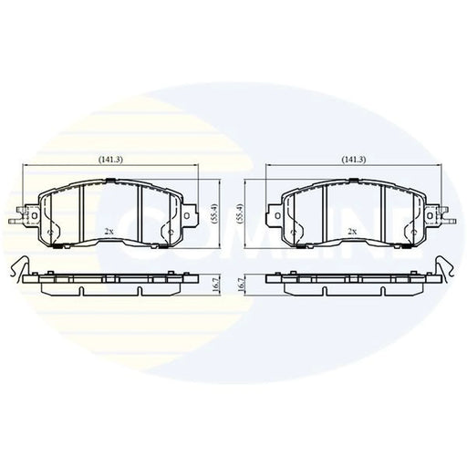 Comline 4 x Brake Pad Set CBP32573