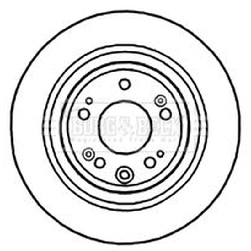 Borg & Beck 2 x Solid Rear Brake Discs BBD4744