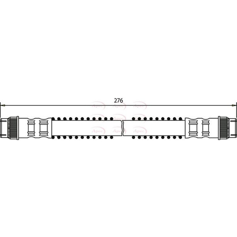 Apec Brake Hydraulic Hose Line Rear HOS3242