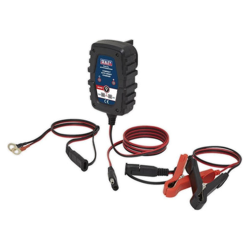 Sealey Compact Smart Trickle Charger & Maintainer 1A 6/12V AUTOCHARGE100HF Sealey  - Town Parts