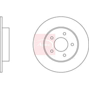 Apec 2 x Solid Rear Brake Discs DSK2332