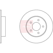 Apec 2 x Solid Rear Brake Discs DSK2332