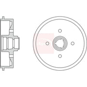 Apec Brake Drum Assembly Rear DRM9120