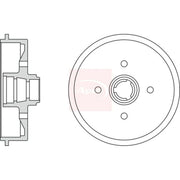Apec Brake Drum Assembly Rear DRM9120