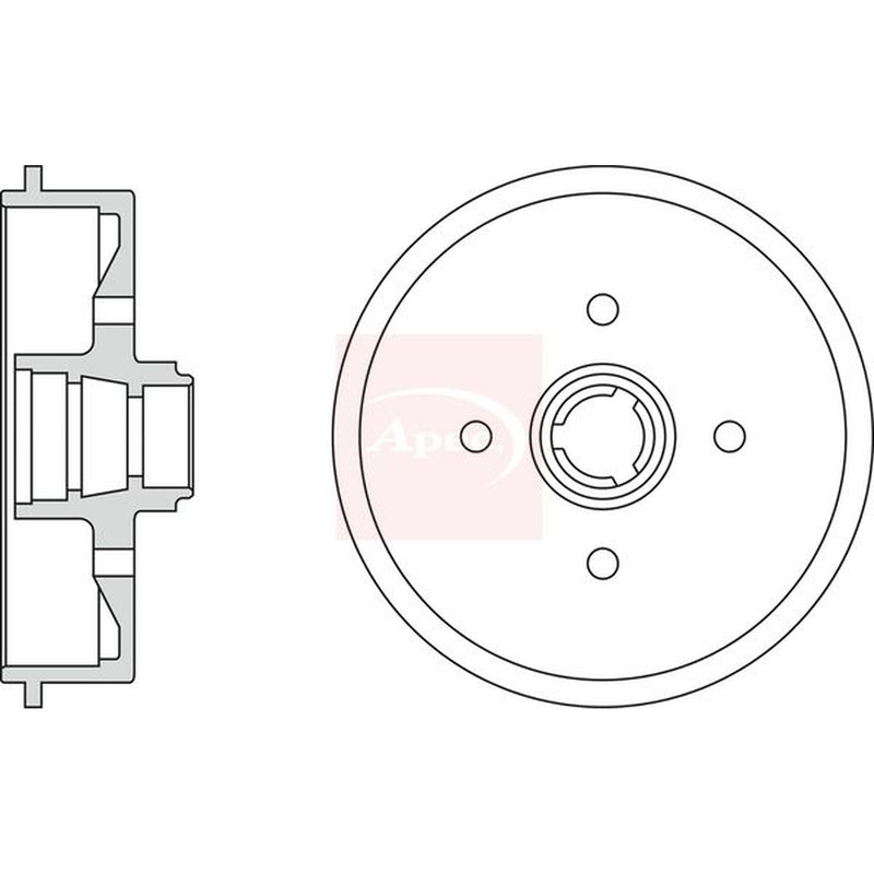 Apec Brake Drum Assembly Rear DRM9120