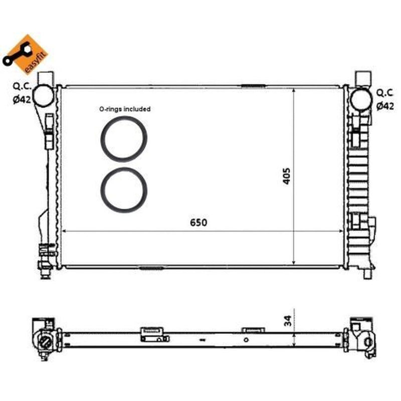 NRF Engine Radiator 53854