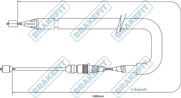 Apec Handbrake Cable Right Rear fits Renault Scénic I 1999-2003