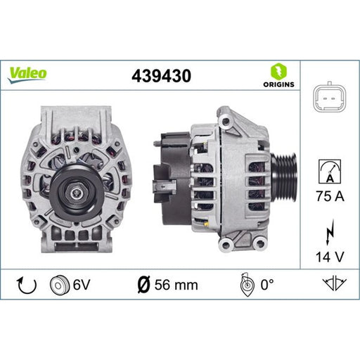 Valeo Car Alternator 12V 439430