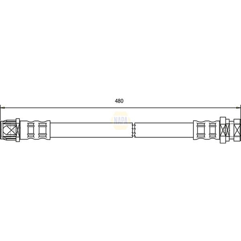 NAPA Brake Hydraulic Hose Line Rear Left NBH1273