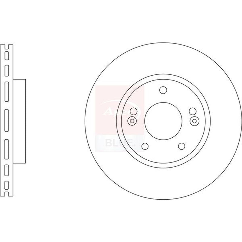 Apec 2 x Vented Front Brake Discs SDK6942