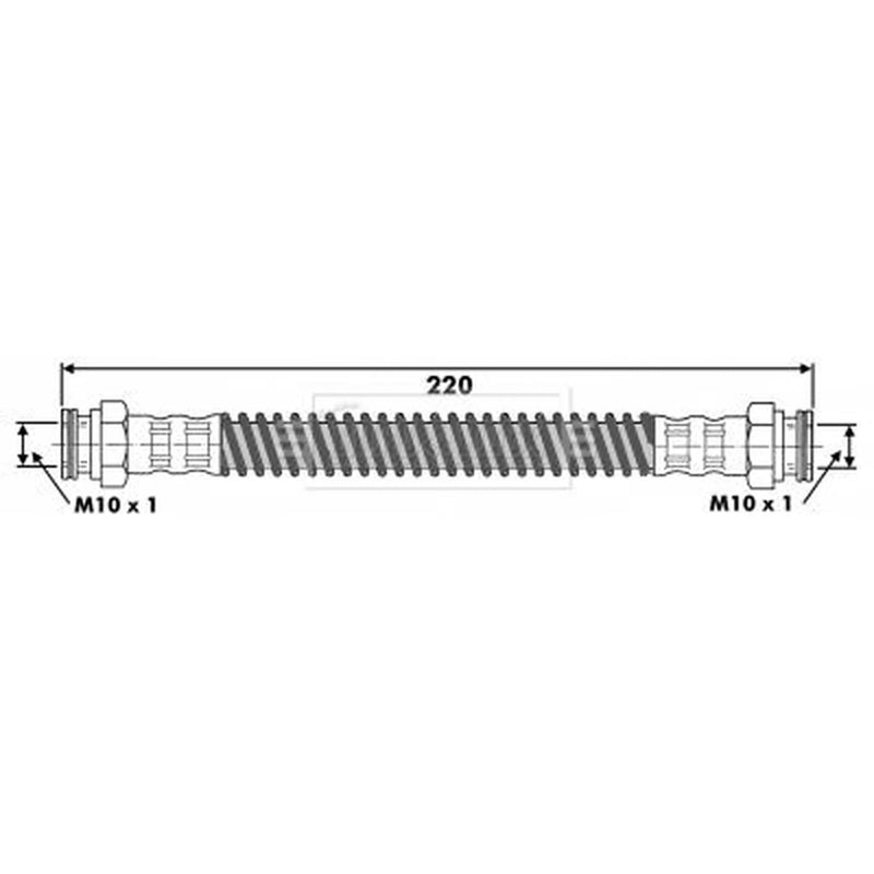 Borg & Beck Brake Hydraulic Hose Line Rear Left BBH6068