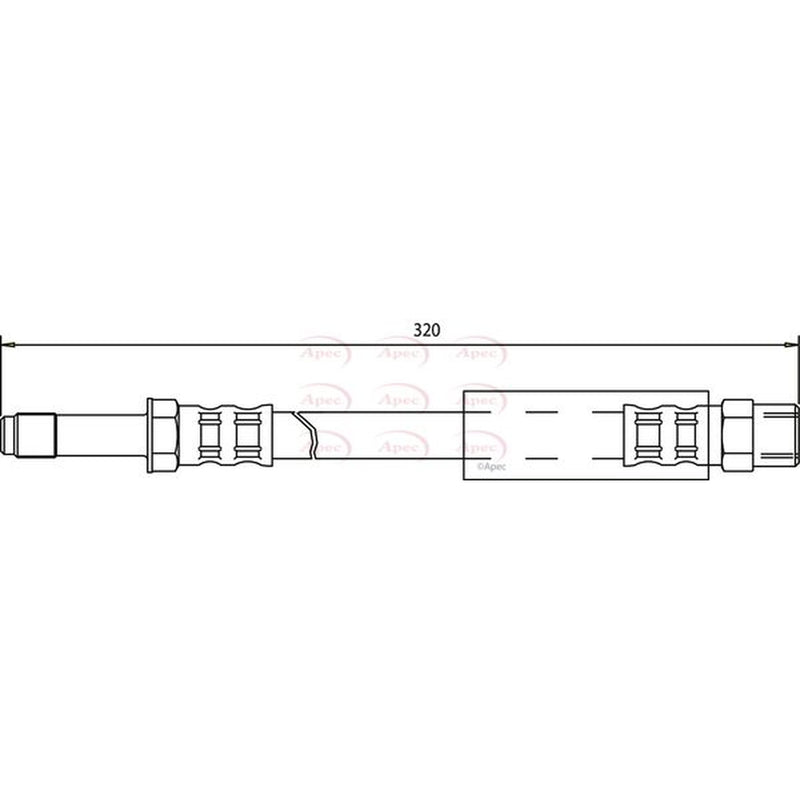 Apec Brake Hydraulic Hose Line Rear HOS3311