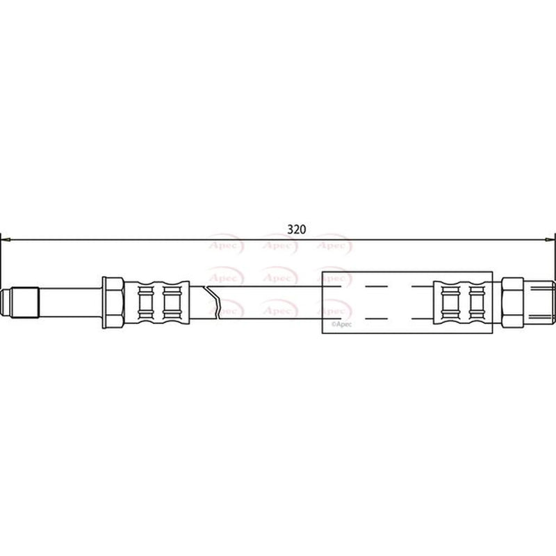 Apec Brake Hydraulic Hose Line Rear HOS3311