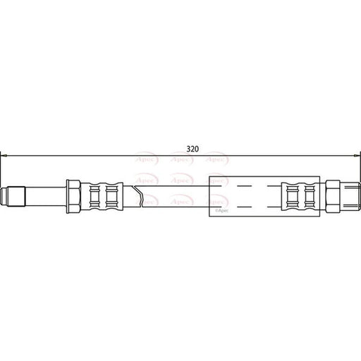 Apec Brake Hydraulic Hose Line Rear HOS3311