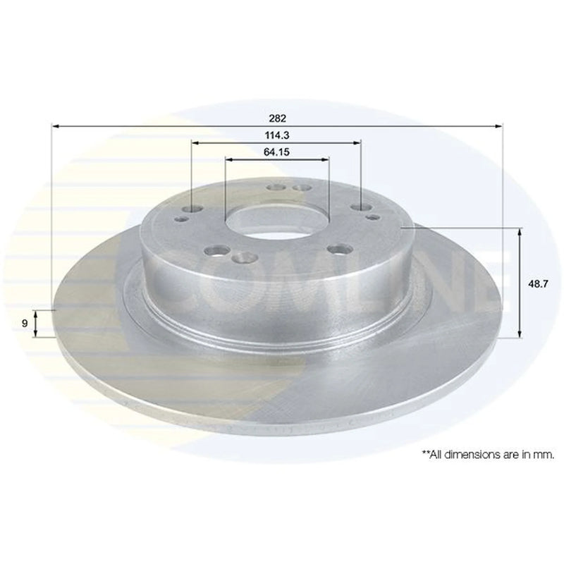 Comline 2 x Solid Rear Brake Discs ADC0559