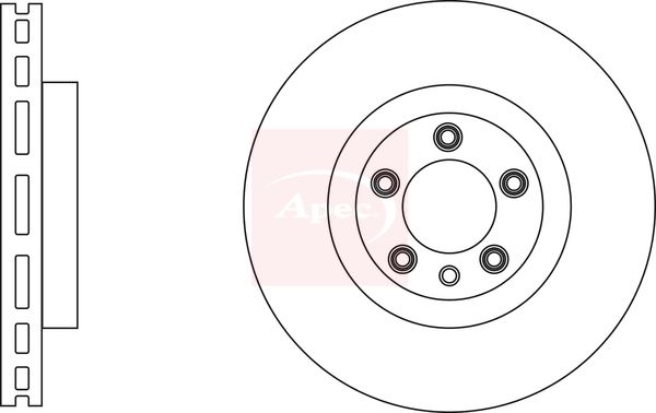 Apec 2 x Brake Disc Set Vented