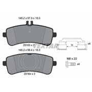 Textar Rear Brake Pad Set 2516305