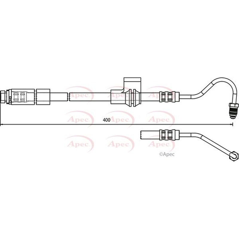 Apec Brake Hydraulic Hose Line Rear Right HOS3737