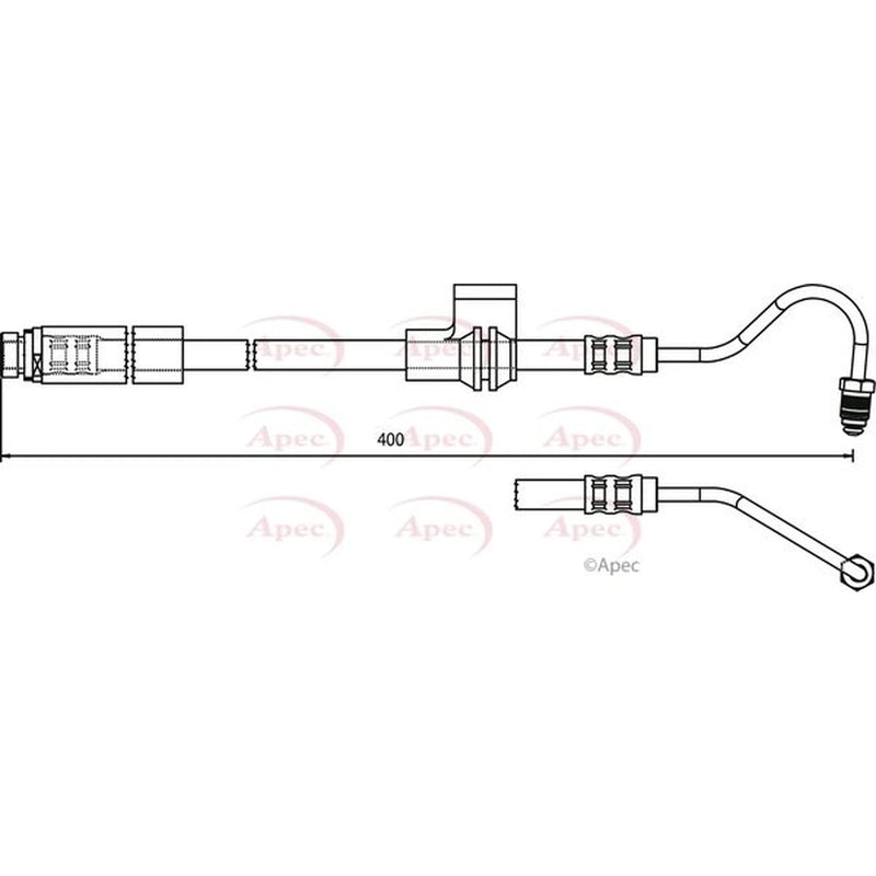 Apec Brake Hydraulic Hose Line Rear Right HOS3737