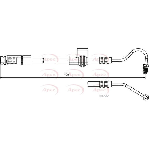 Apec Brake Hydraulic Hose Line Rear Right HOS3737