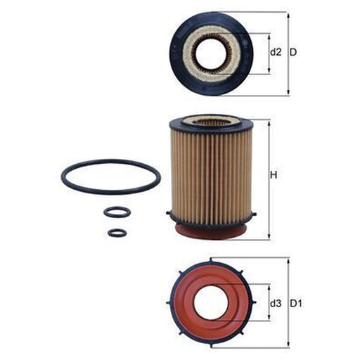 Mahle Engine Oil Filter OX 982D