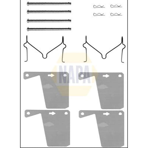 NAPA Brake Pad Accessory Fitting Kit Front NFK1300