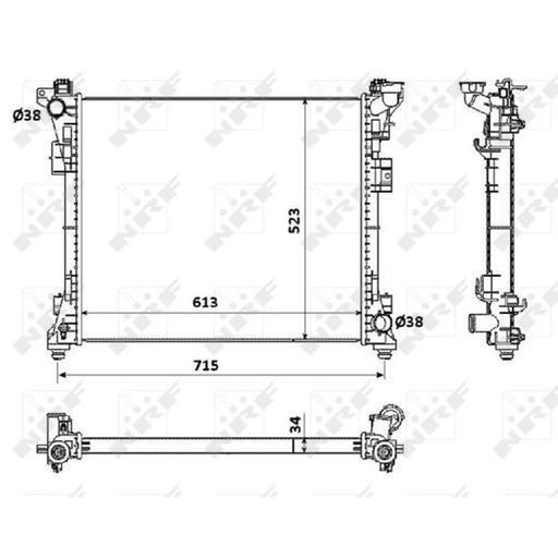 NRF Engine Radiator 53900