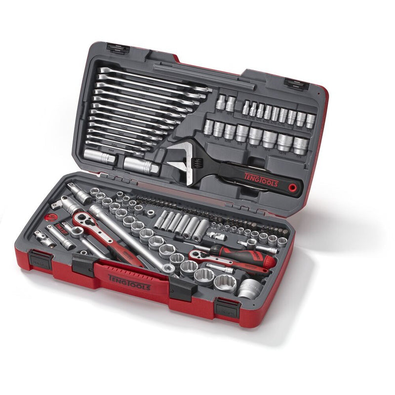 Teng Tools Socket Set MECCA PRO 127 Pieces 1/4" 3/8" 1/2" Drive