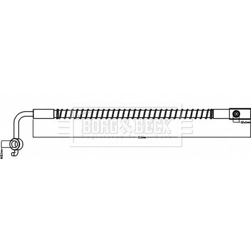 Borg & Beck Brake Hydraulic Hose Line Rear Left BBH8666