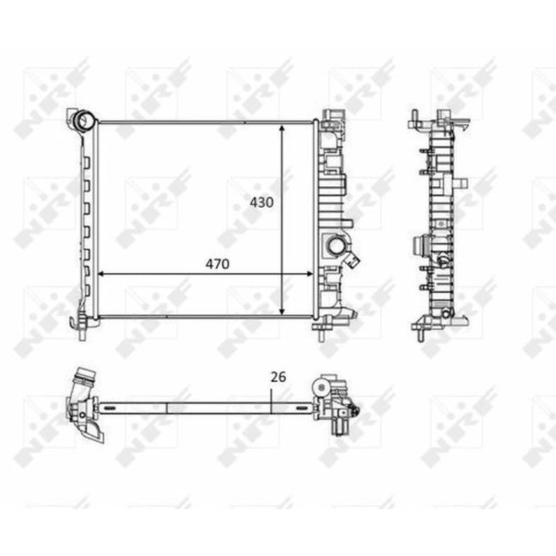 NRF Engine Radiator 58473