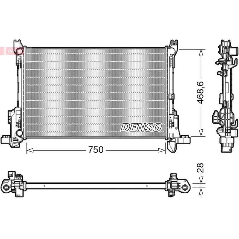 Denso Engine Radiator DRM09175